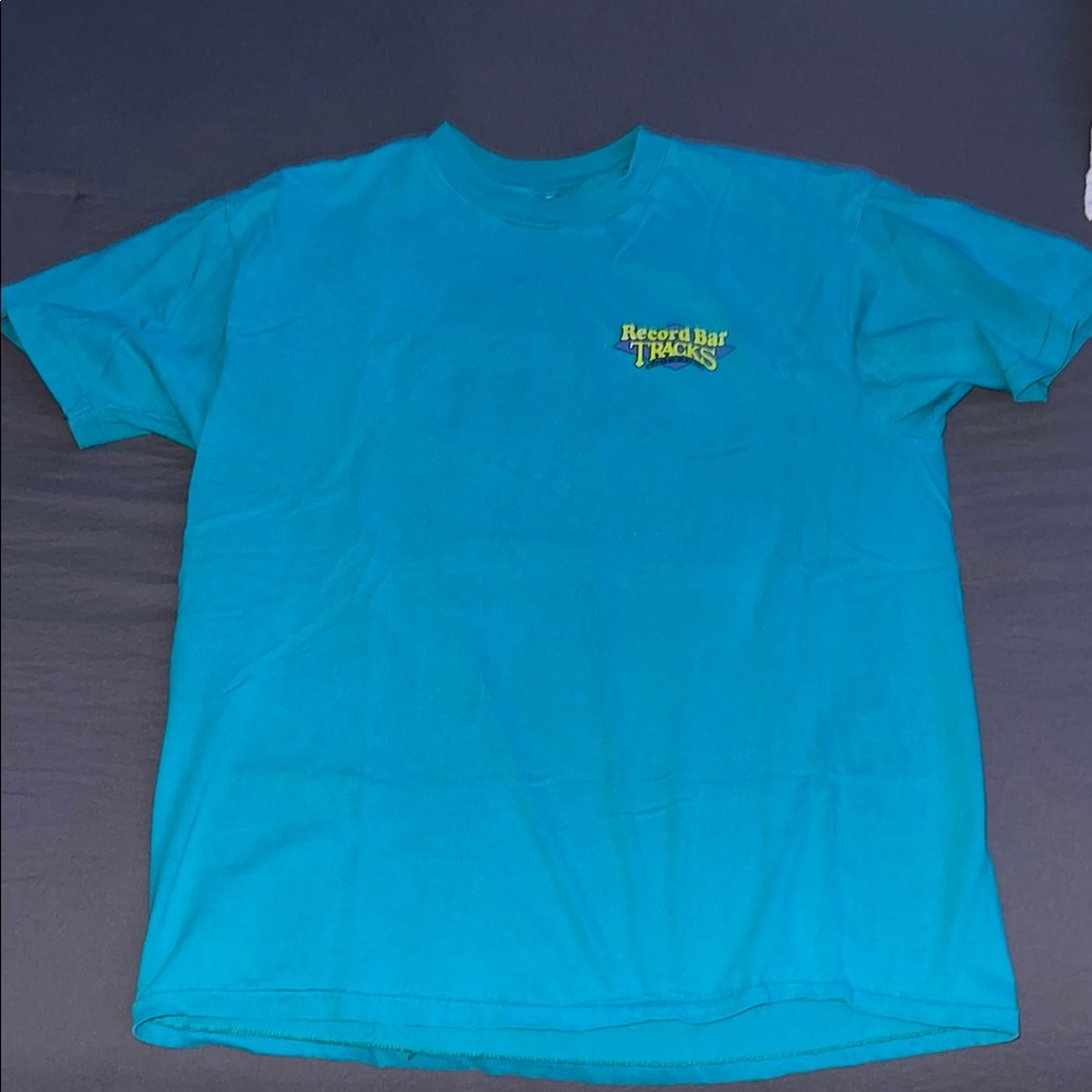 Record Bar Tracks Blue T-Shirt
